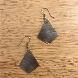 Elegant Iridescent Silver Dangle Earrings